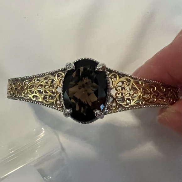 Smoky Quartz Filigree Bracelet - Picture 2 of 10